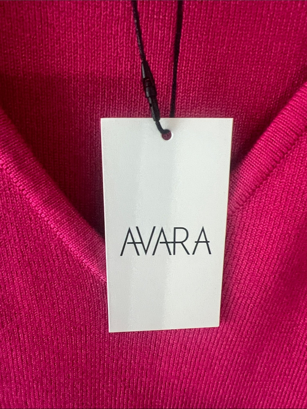 Fuchsia V-Neck Pleated Midi Dress - Picture 2 of 3